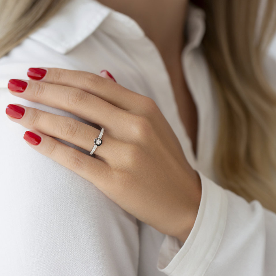 Prsteň s diamantmi Moon Opus