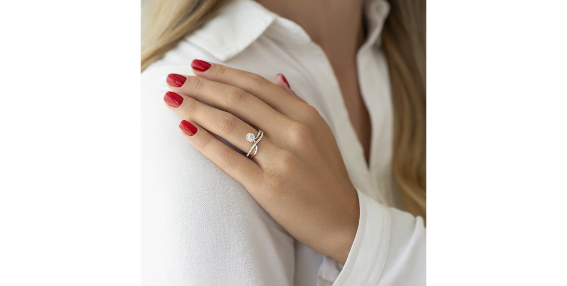 Prsteň s diamantmi Athena