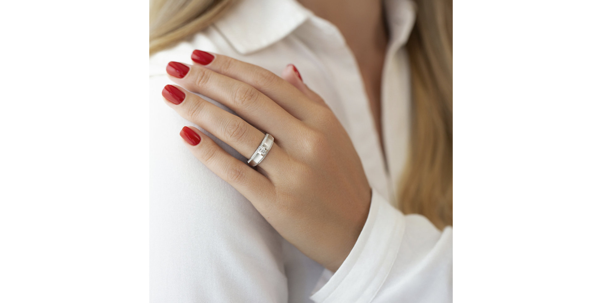 Prsteň s diamantmi Silent Love