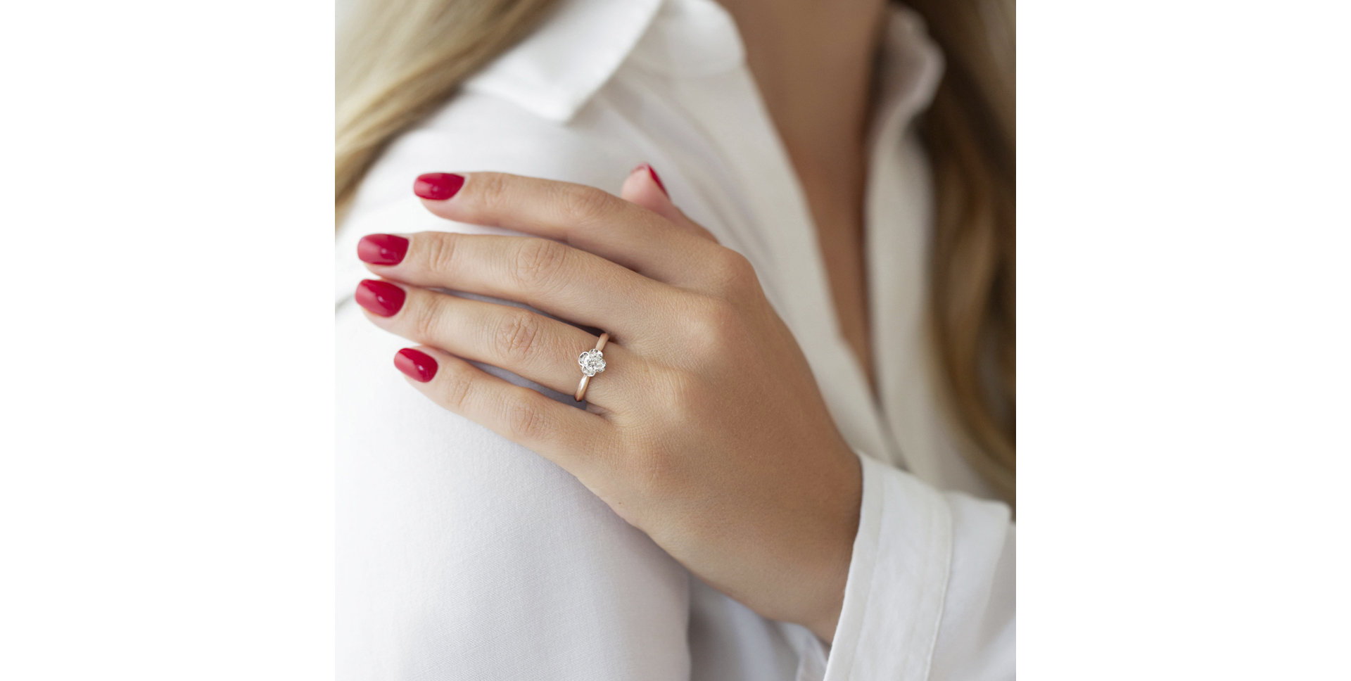 Prsteň s diamantmi Love Flower