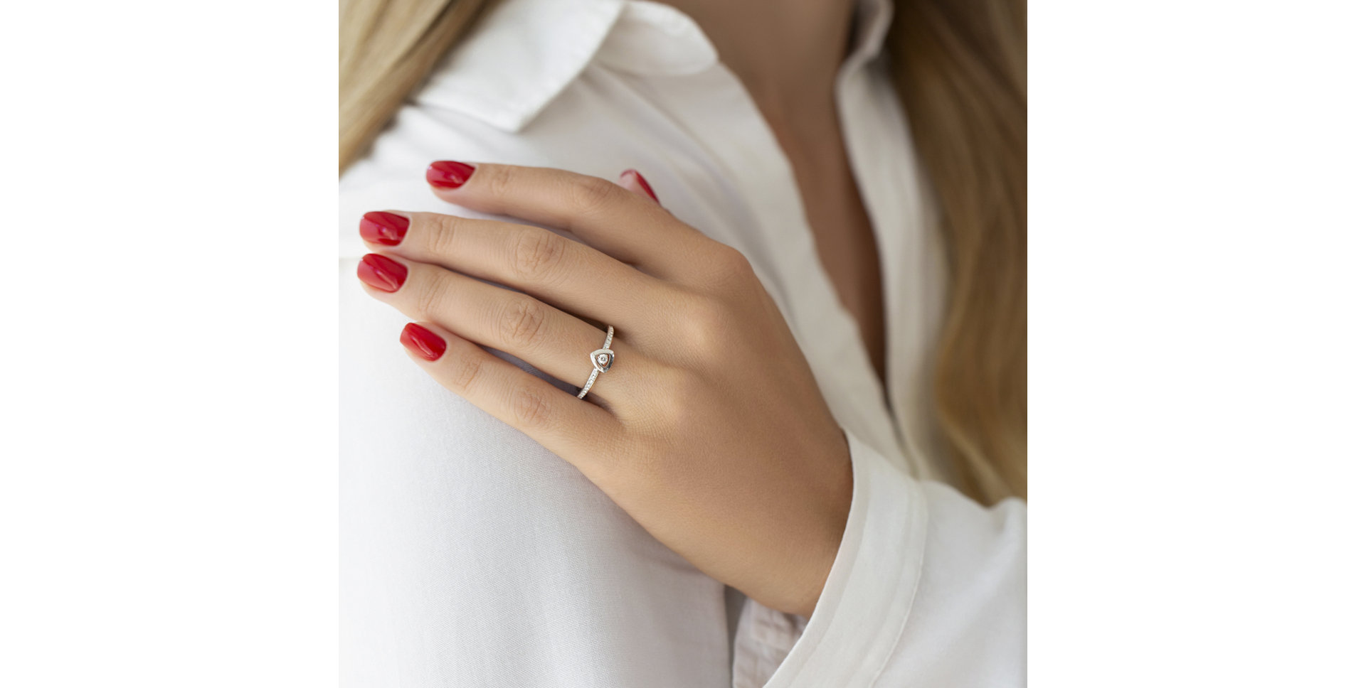 Prsteň s diamantmi Passion Triangle