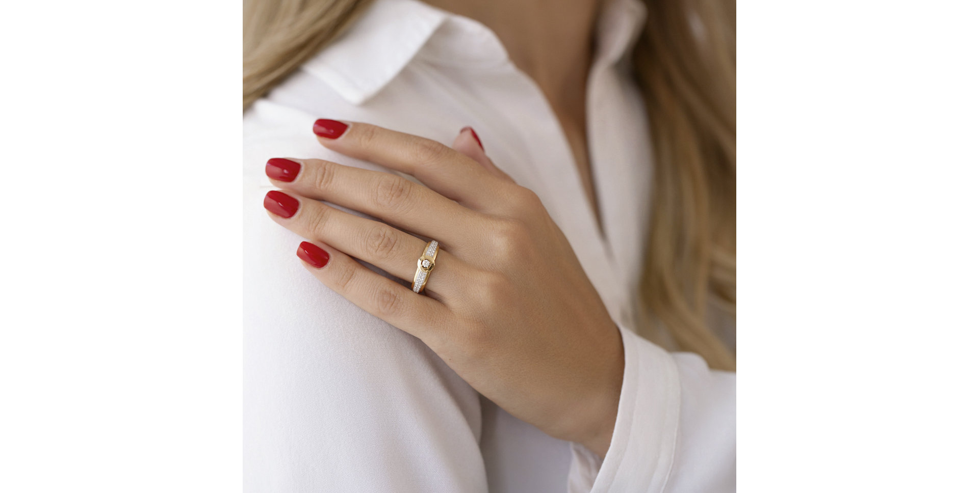 Prsteň s diamantmi Mélaine