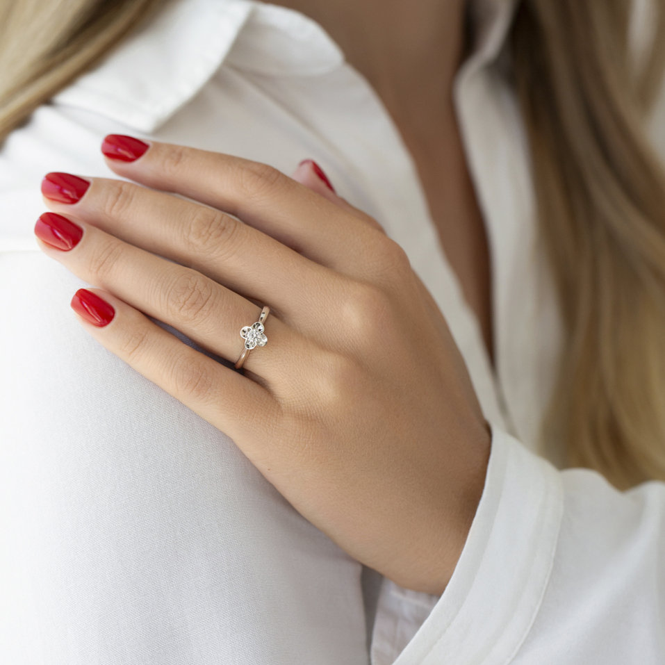 Prsteň s diamantom Vesper Flower