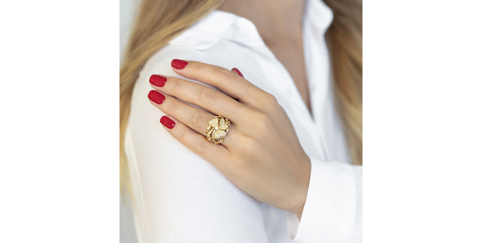 Prsteň s diamantmi Sunshine Jasmine