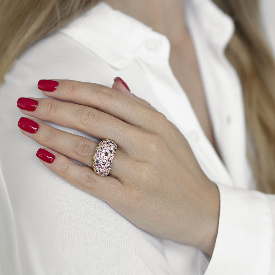 Prsteň s diamantmi a zafírmi Mystery Heaven