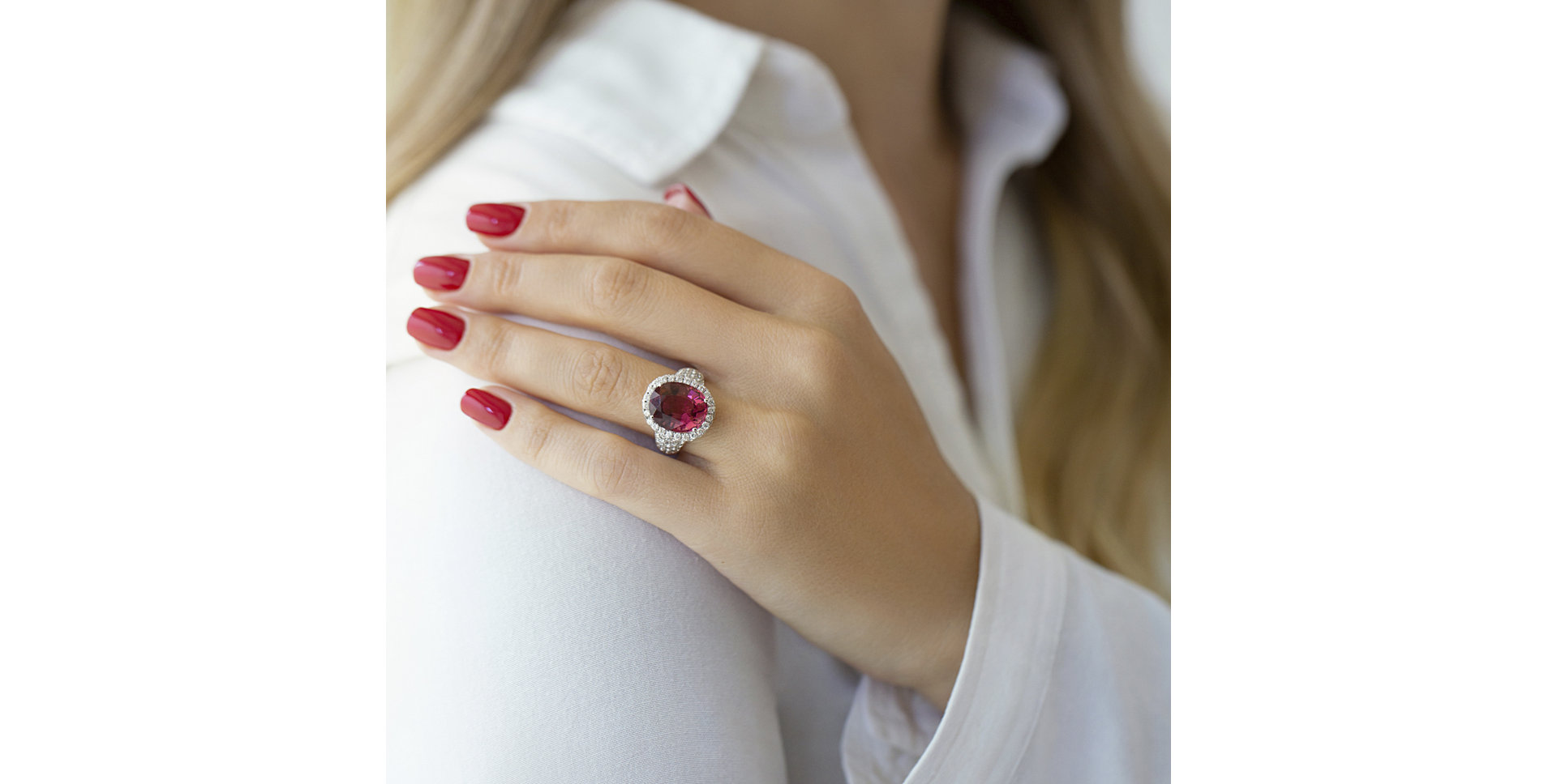 Prsteň s turmalínom a diamantmi My Passion