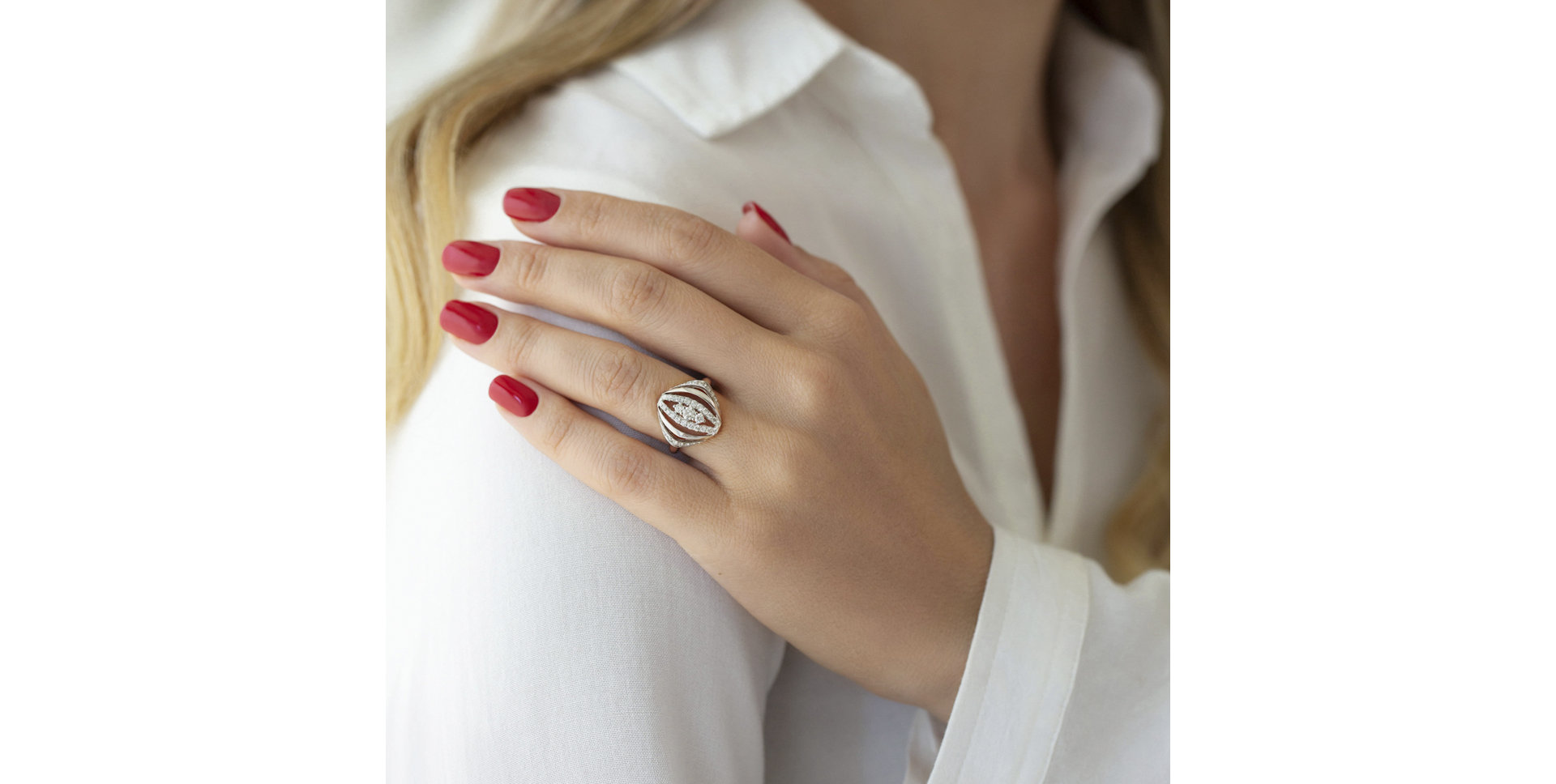 Prsteň s diamantmi Solange