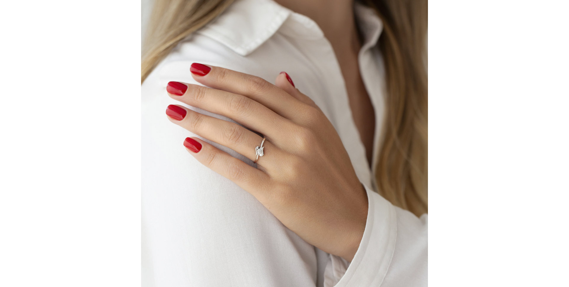 Prsteň s diamantom Love Rhytm