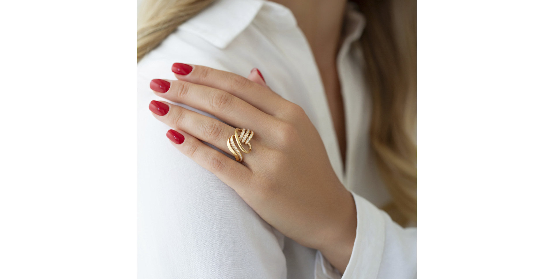 Prsteň s diamantmi Sunny Knot