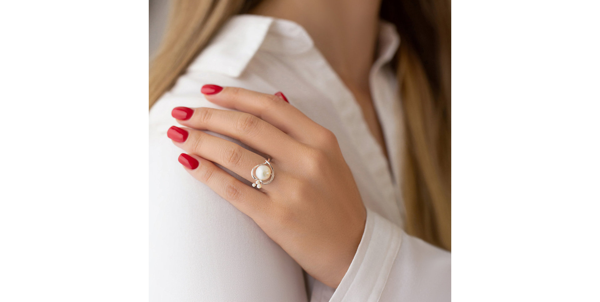 Prsteň s perlou a diamantmi Pearl Miracle