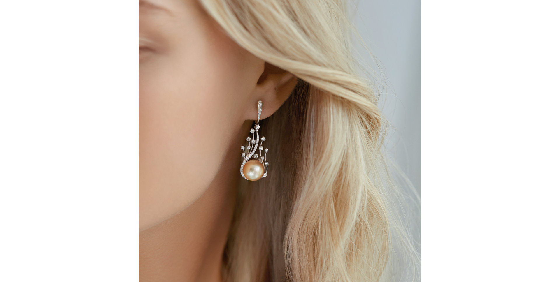 Náušnice s perlou a diamantmi Venus Secret