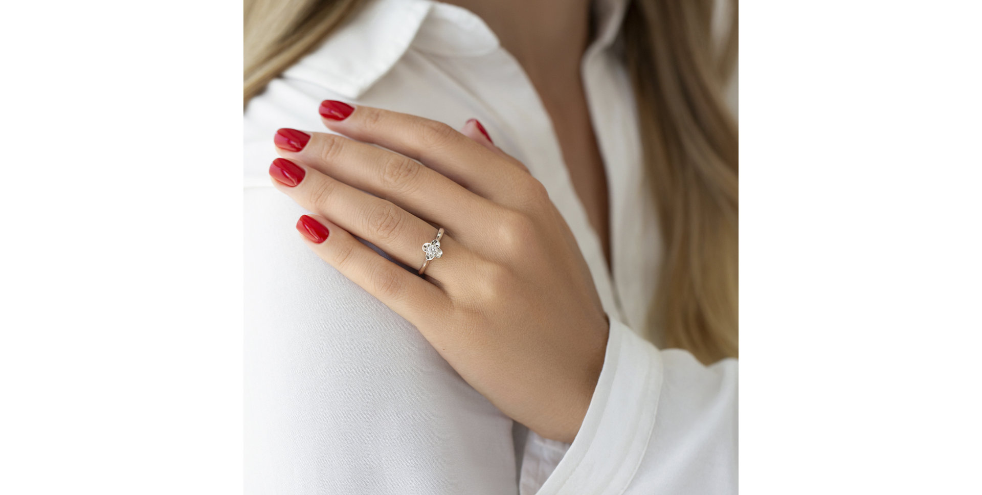 Prsteň s diamantmi Vesper Flower