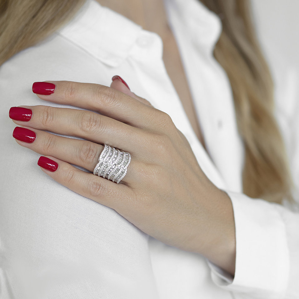 Prsteň s diamantmi Glamour Edge