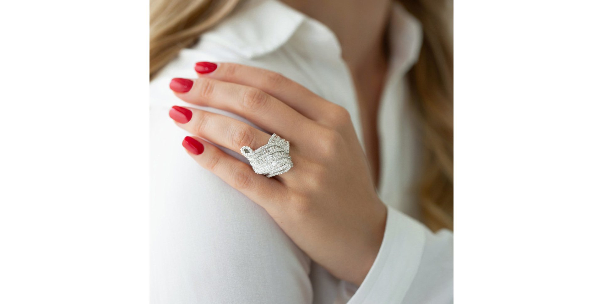 Prsteň s diamantmi Midnight Wave