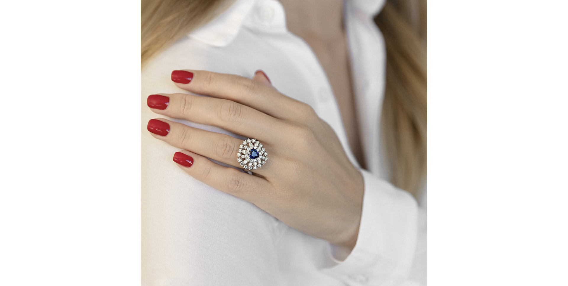 Prsteň s zafírom a diamantmi Versailles Orchid