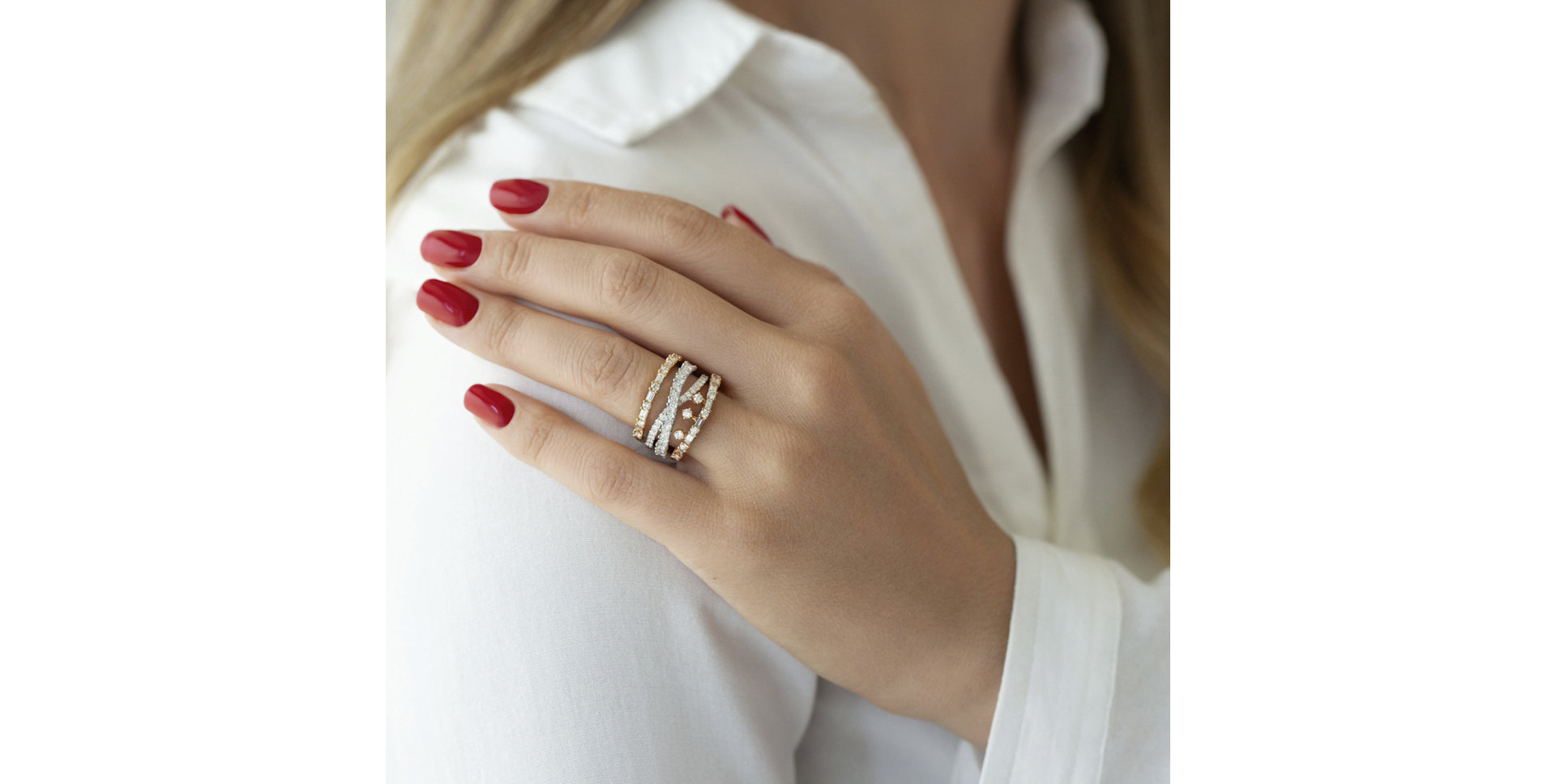 Prsteň s diamantmi Aphrodite Sin