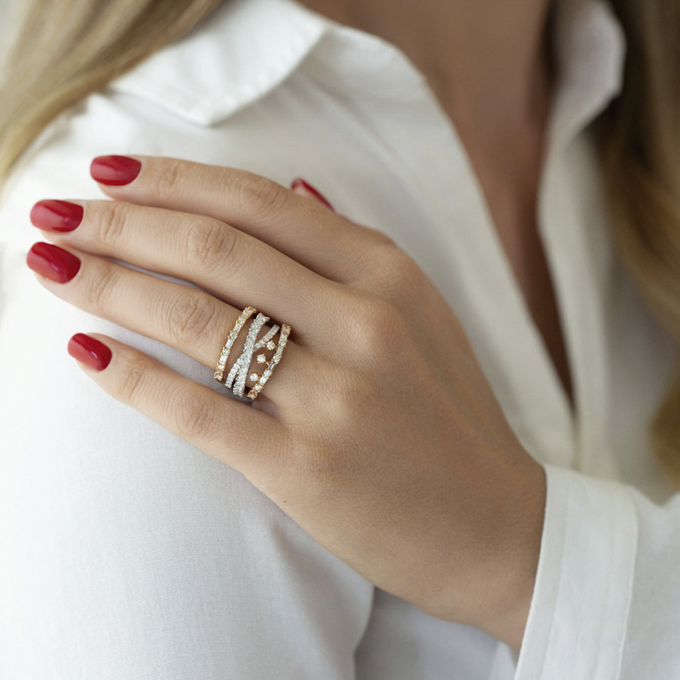 Prsteň s diamantmi Aphrodite Sin