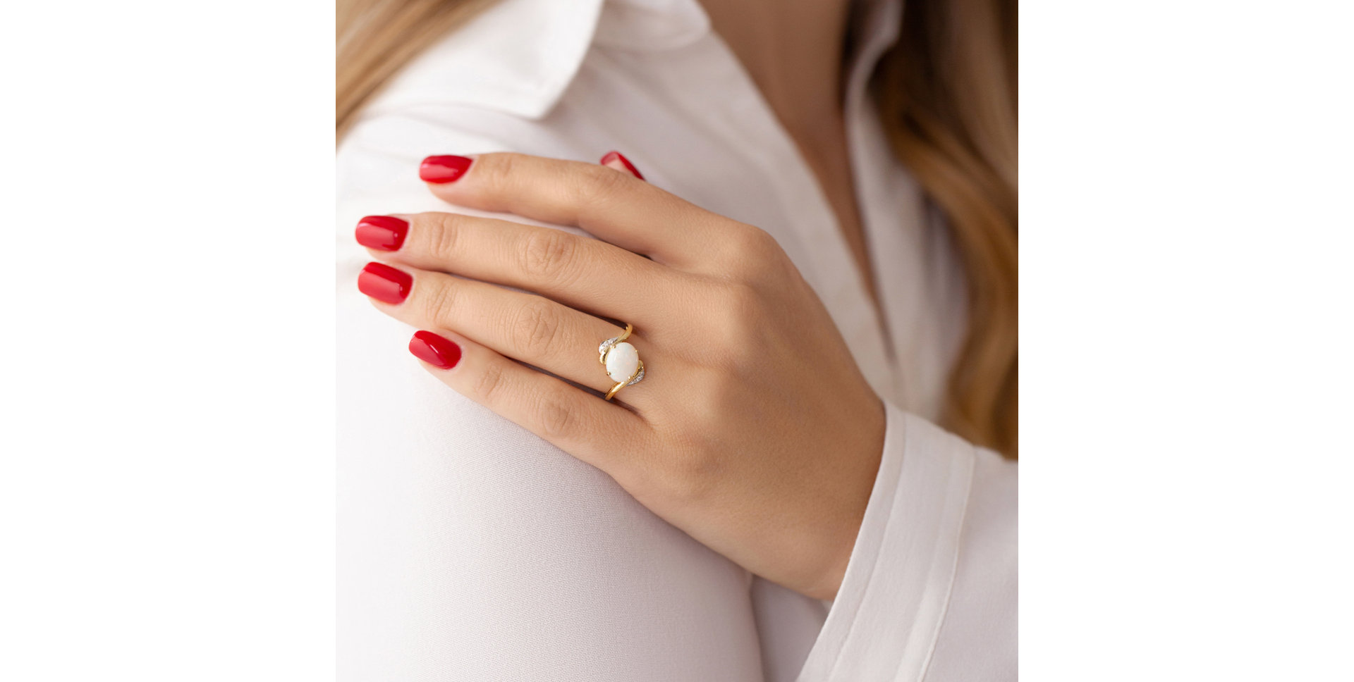 Prsteň s opálom a diamantmi Proposal Advantage