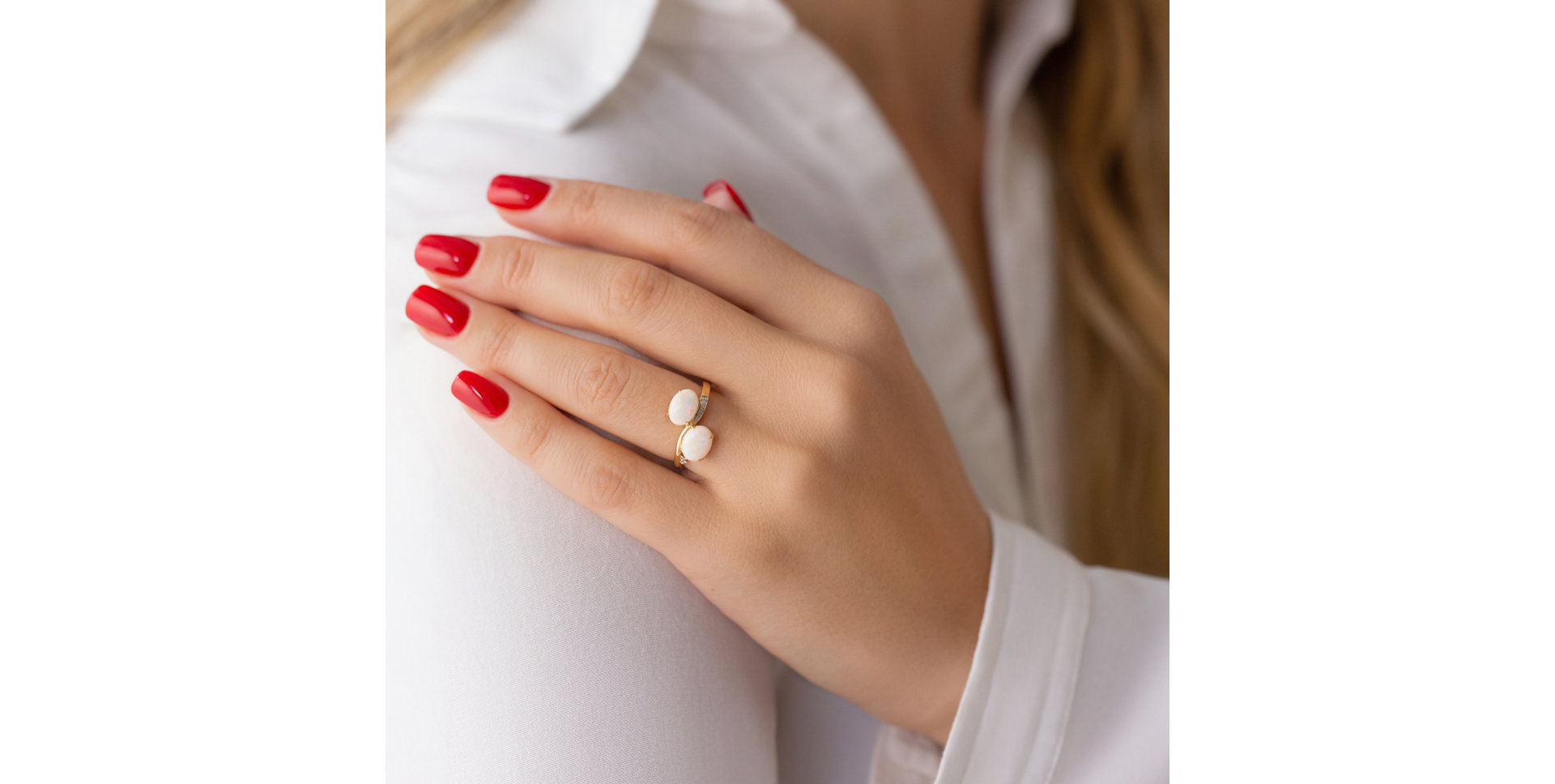 Prsteň s diamantmi a opálom Amritpal