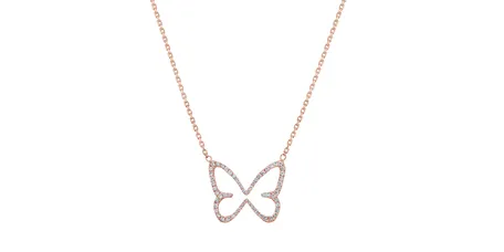Náhrdelník s diamantmi Simple Papillon