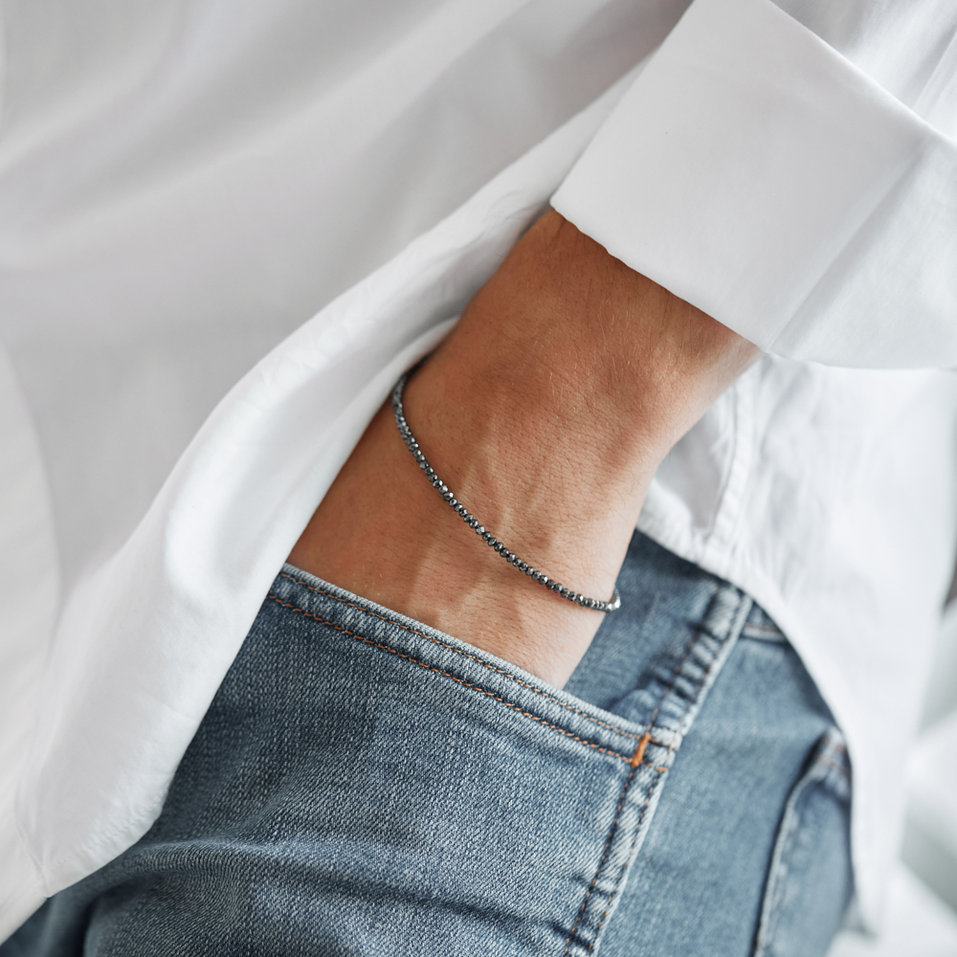 Náramok s čiernymi diamantmi Darkness