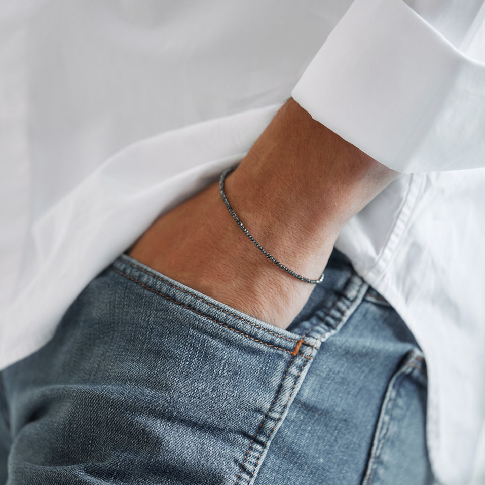 Náramok s čiernymi diamantmi Darkness