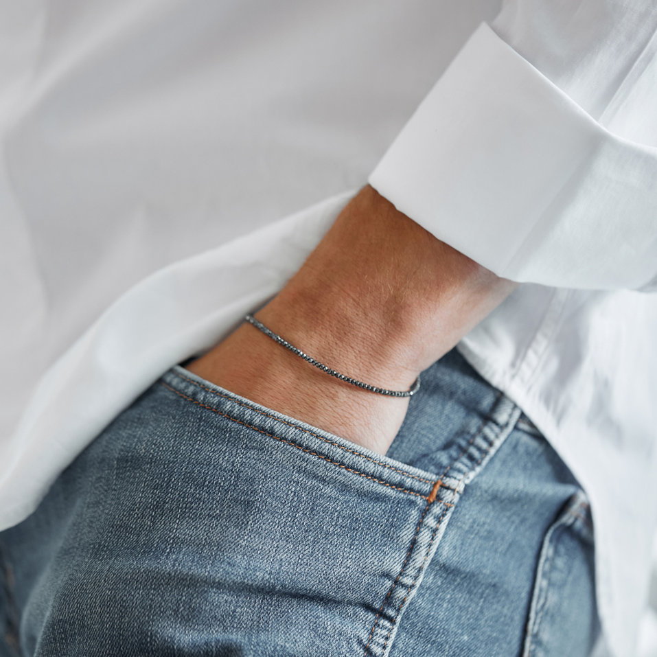 Náramok s čiernymi diamantmi Darkness