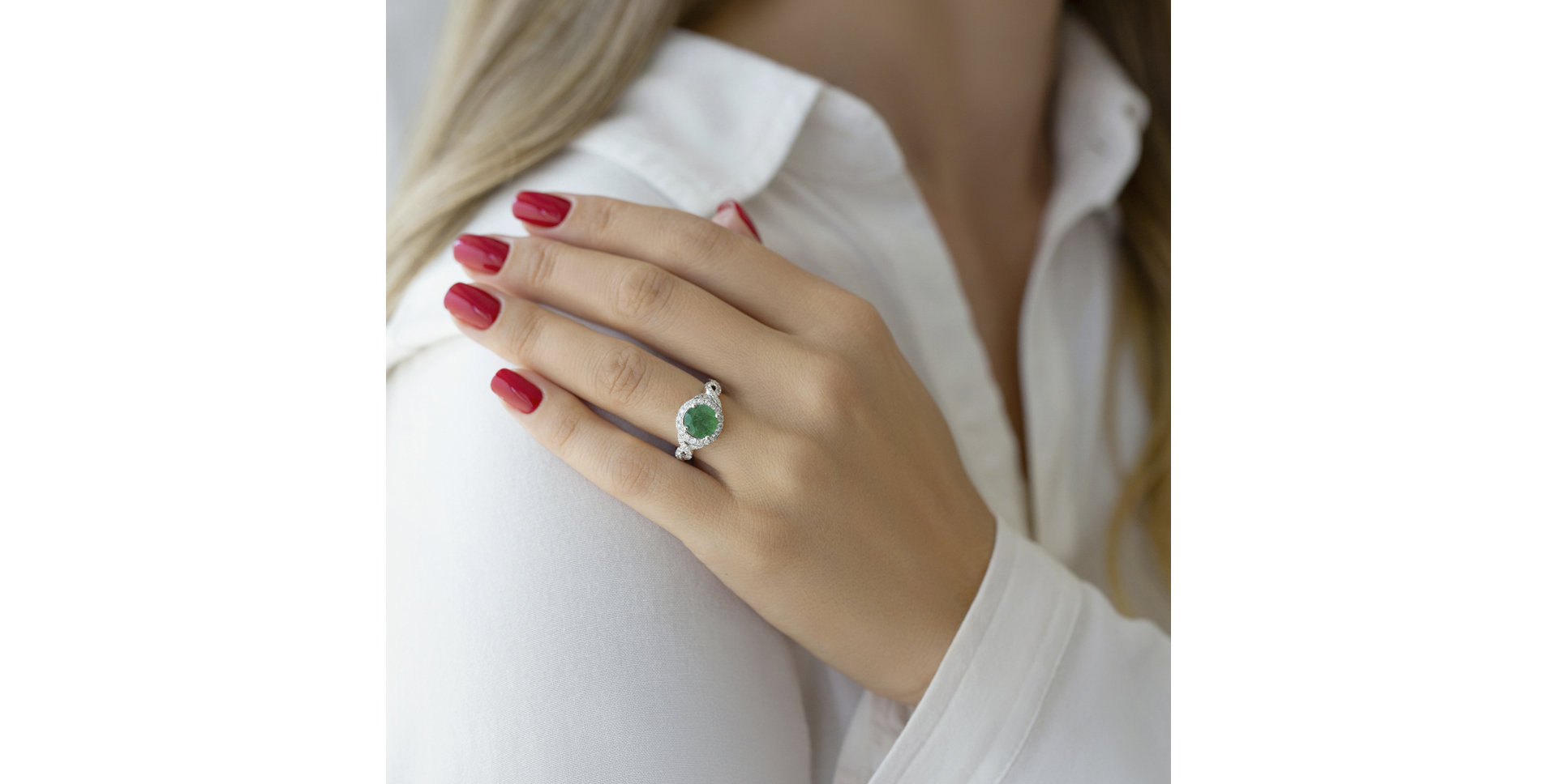 Prsteň so smaragdom a diamantmi Hawai Desire