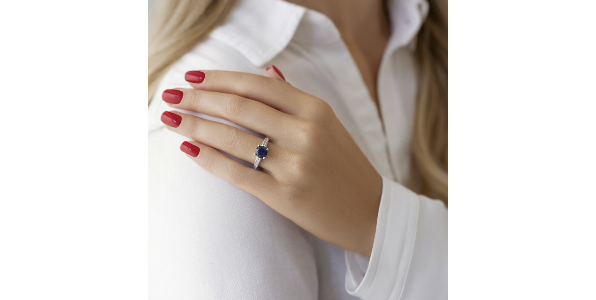 Prsteň s zafírom a diamantmi Las Vegas Miracle