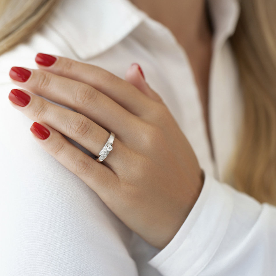 Prsteň s diamantmi Magical Rocket