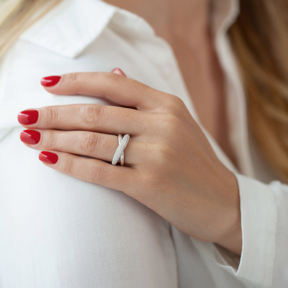 Prsteň s hnedými diamantmi Star Labyrinth