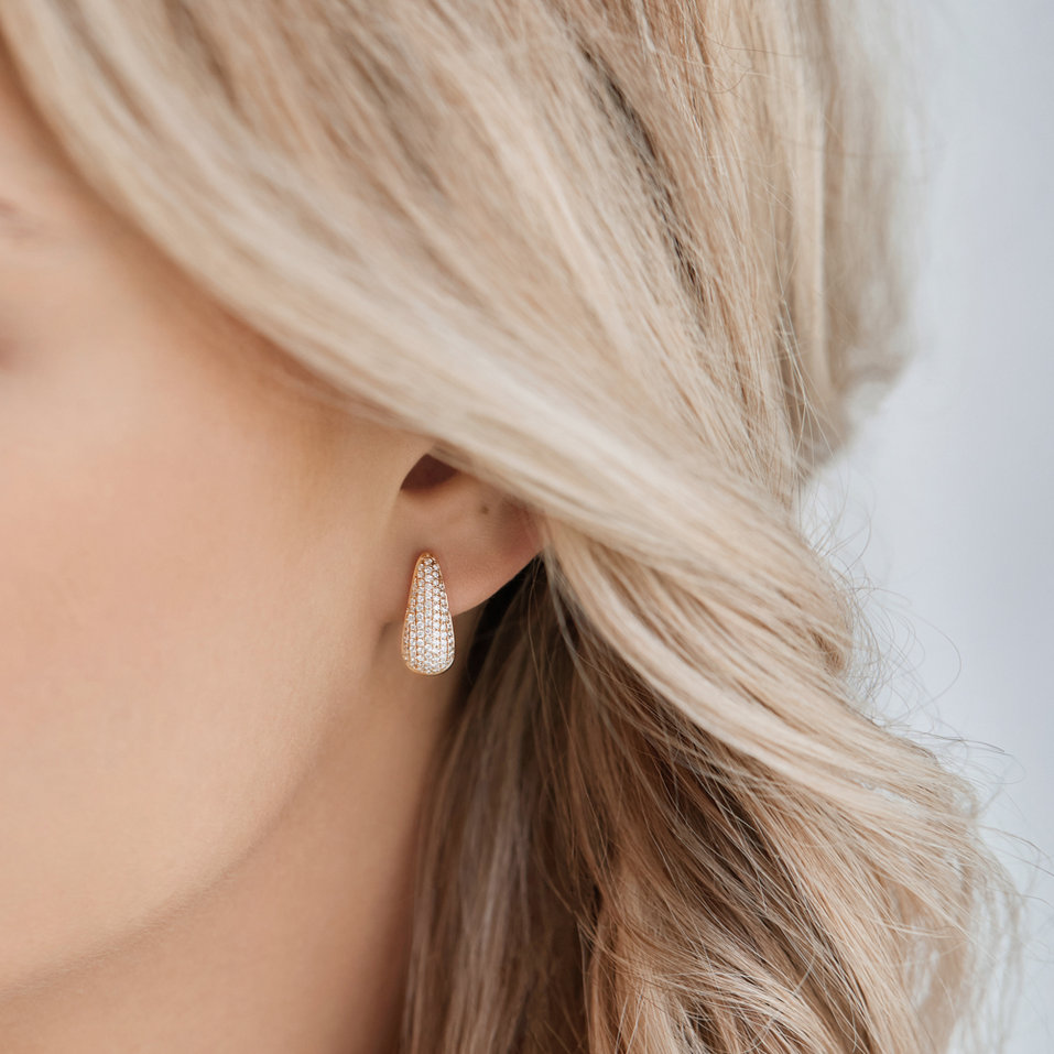 Náušnice s čiernymi diamantmi Charming Gem