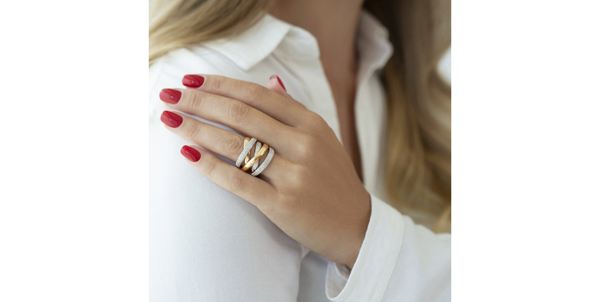 Prsteň s diamantmi Yves