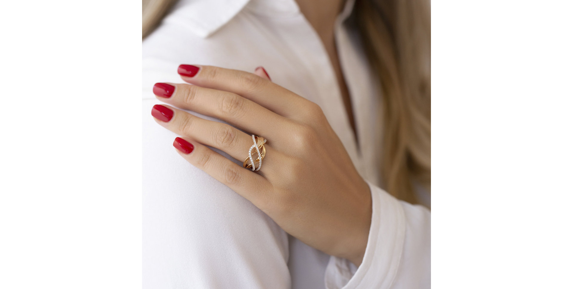 Prsteň s diamantmi Pink Dream