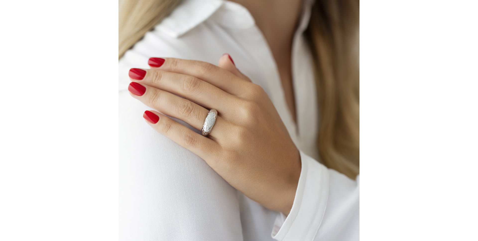 Prsteň s diamantmi Glitter Drop