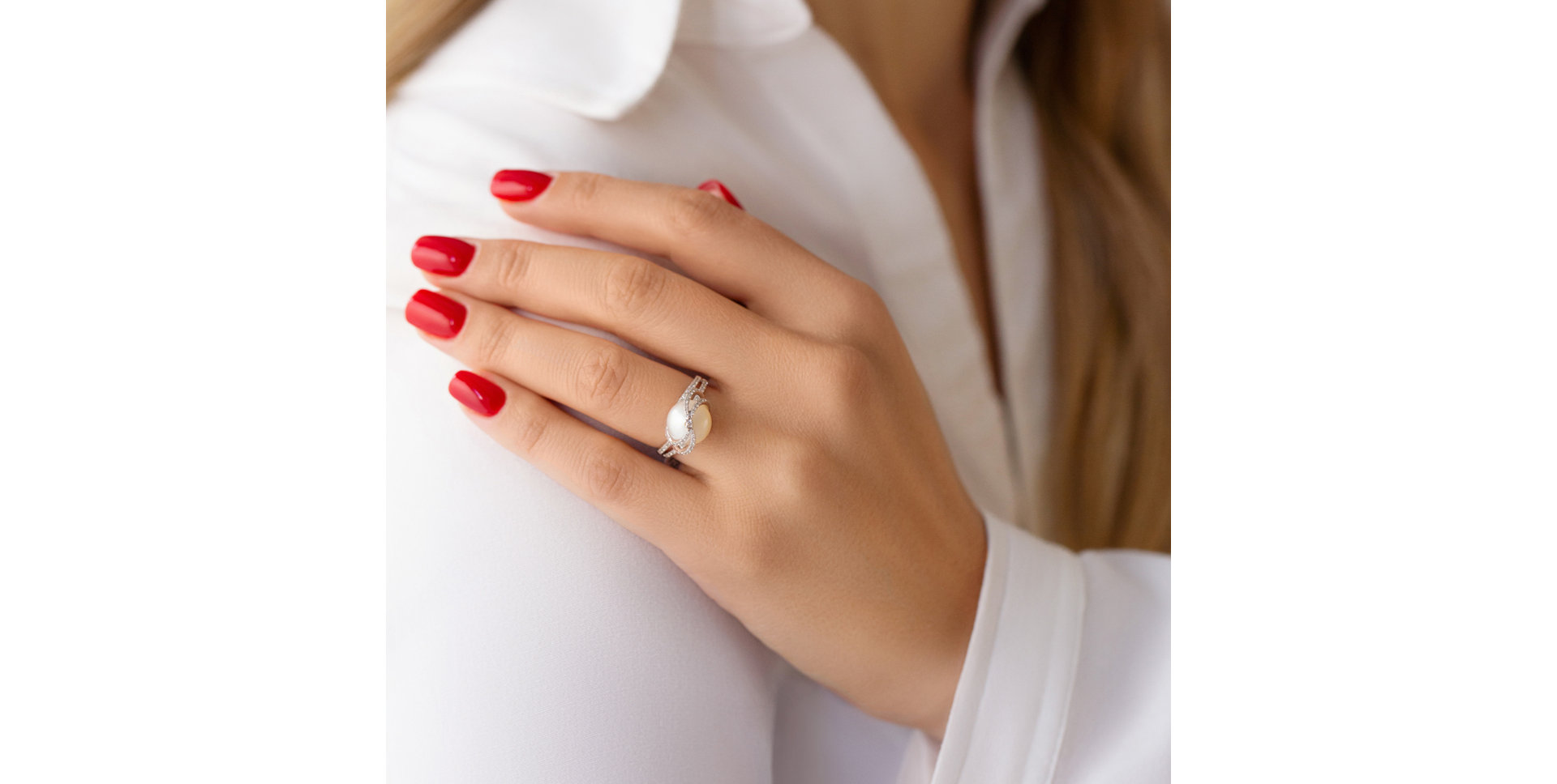 Prsteň s perlou a diamantmi Cry me a river