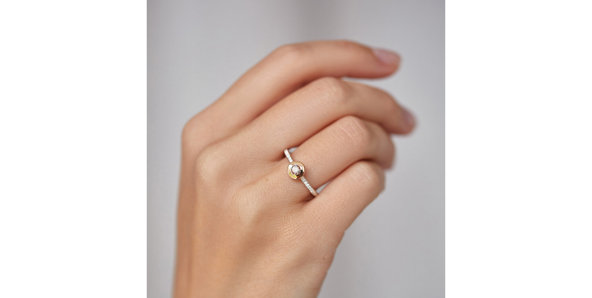 Prsteň s diamantmi Moon Opus