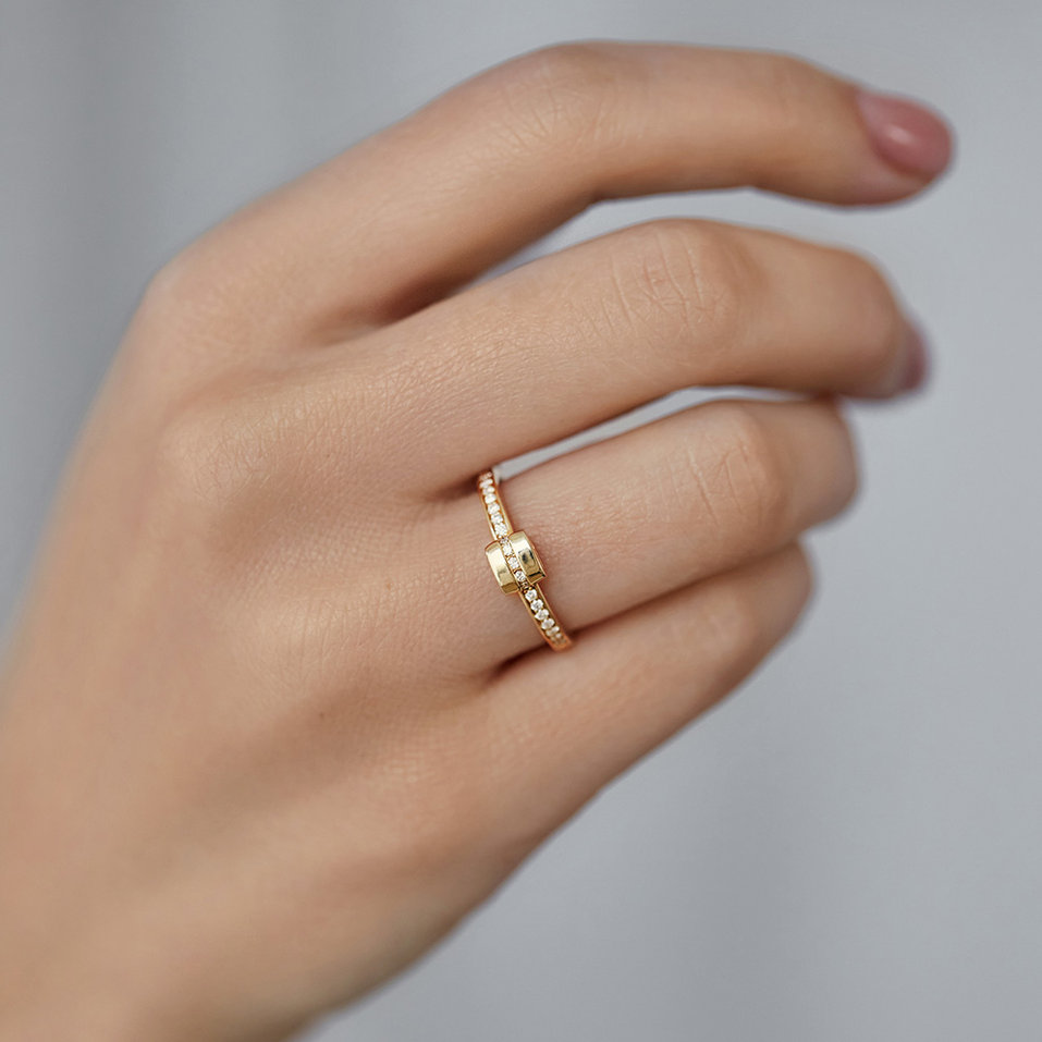 Prsteň s diamantmi Square Galaxy