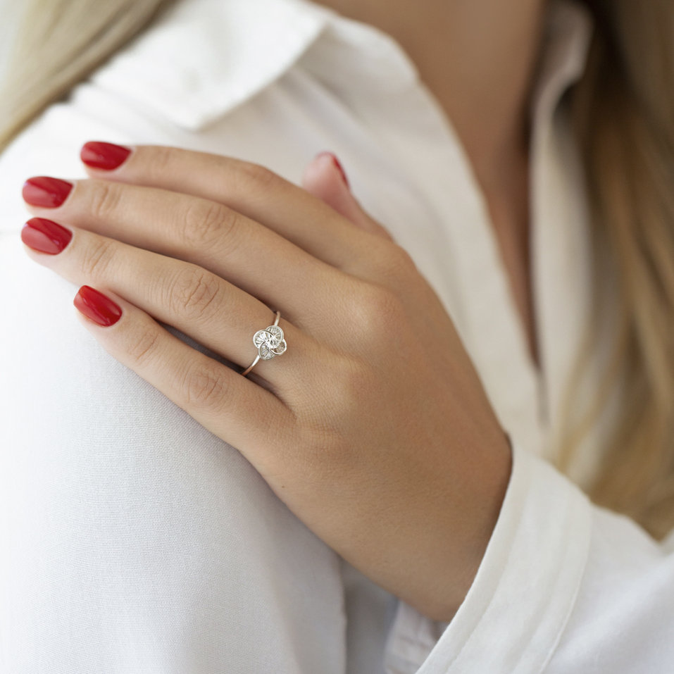 Prsteň s diamantmi Sparkling Blossom