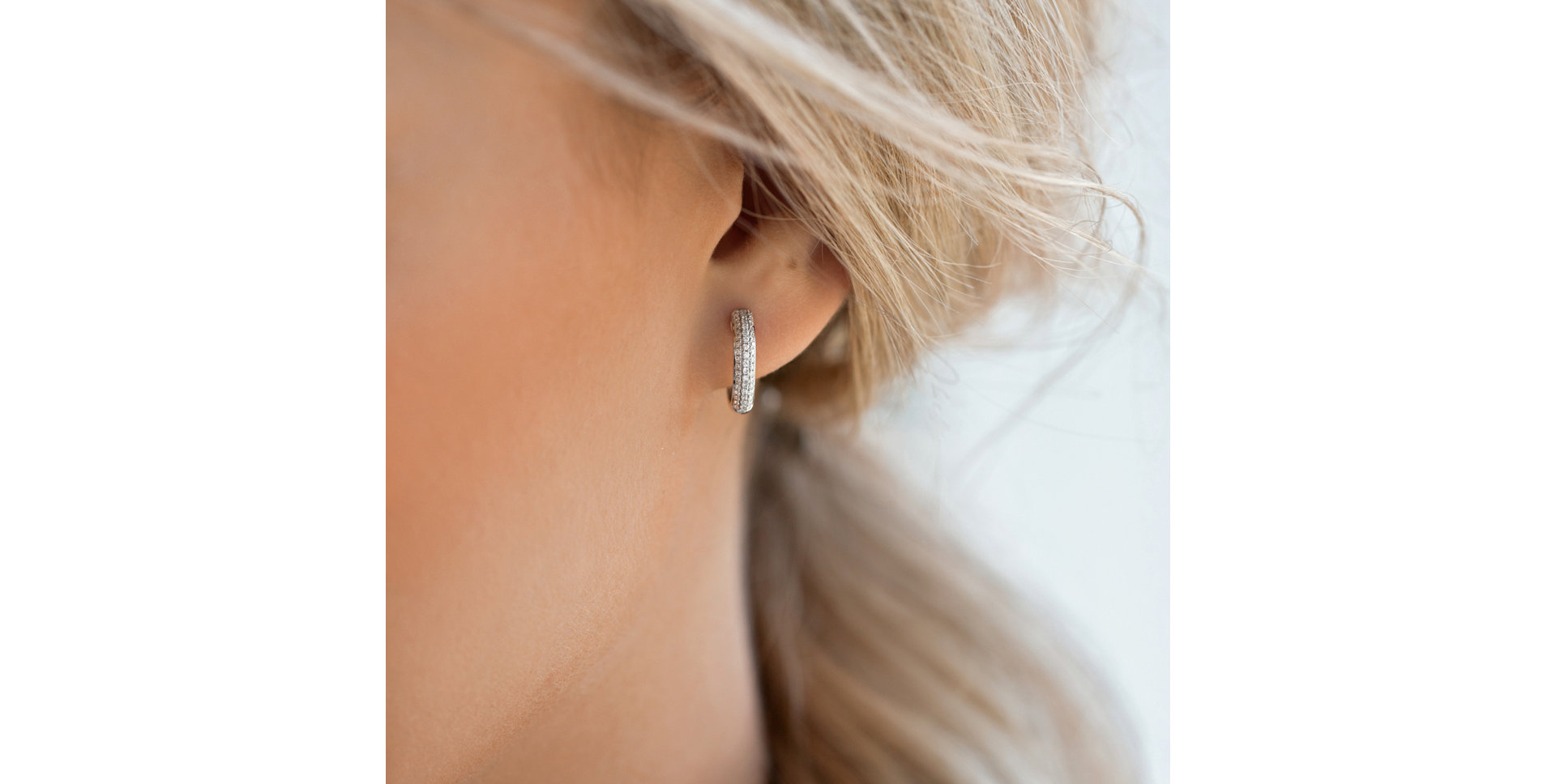 Náušnice s hnedými diamantmi Eternity Melody