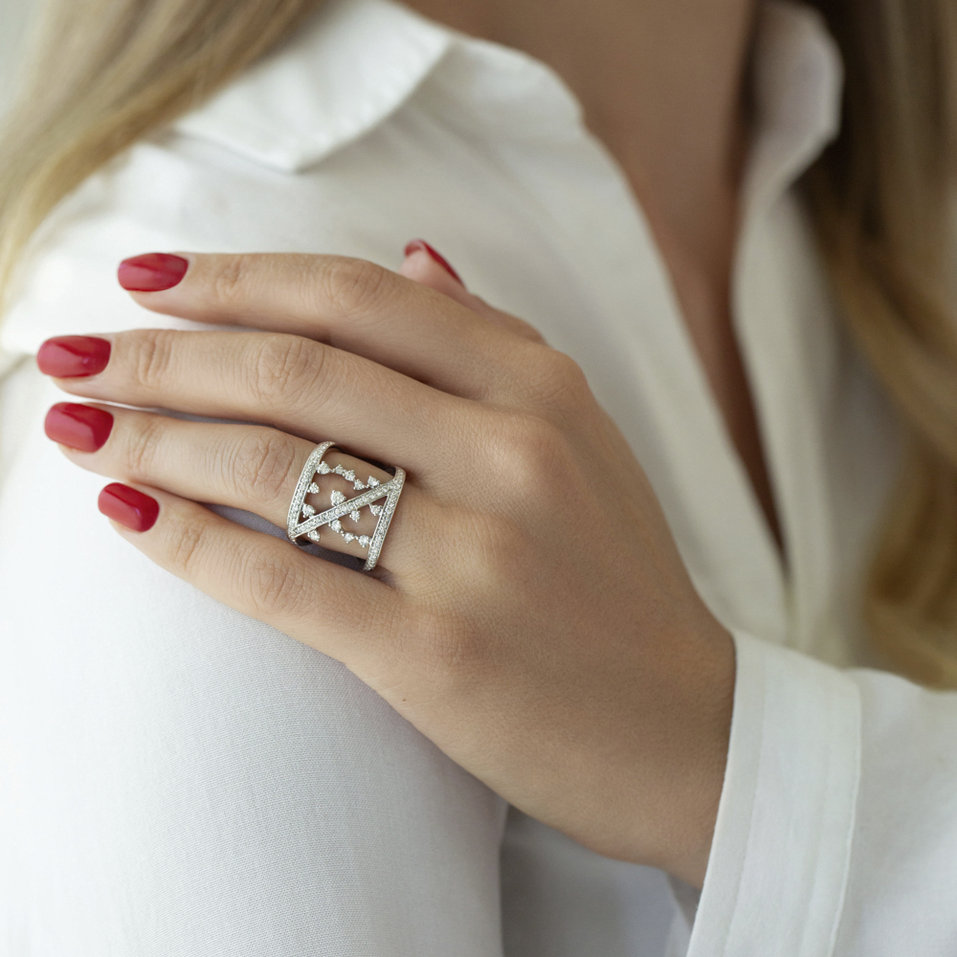 Prsteň s diamantmi Midnight Goddess