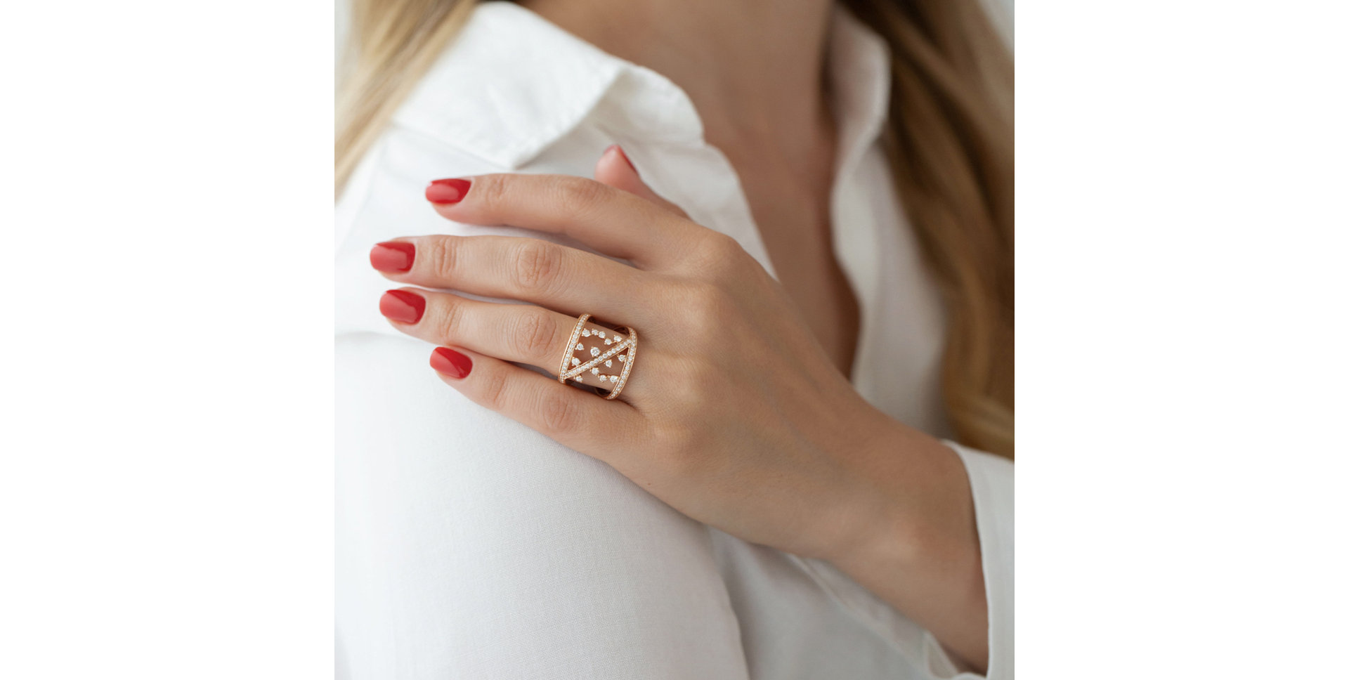 Prsteň s diamantmi Midnight Goddess