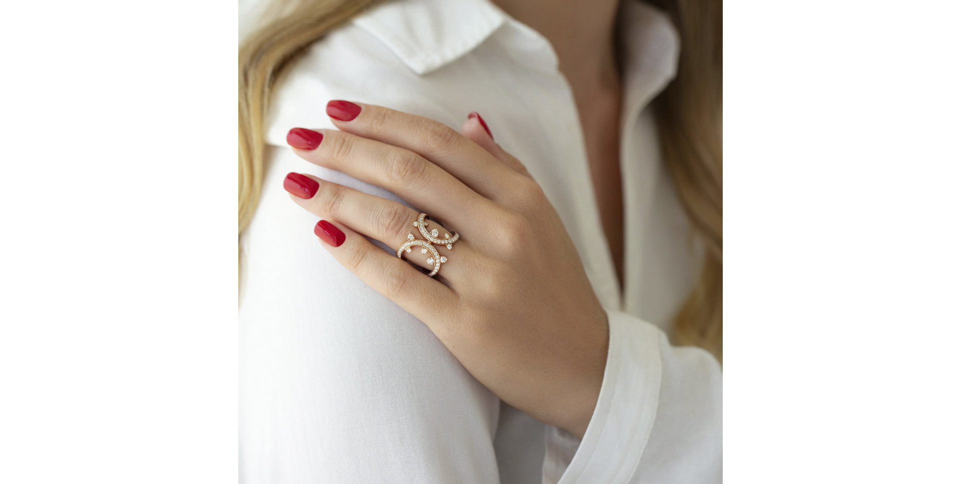 Prsteň s diamantmi Goddess Treasure