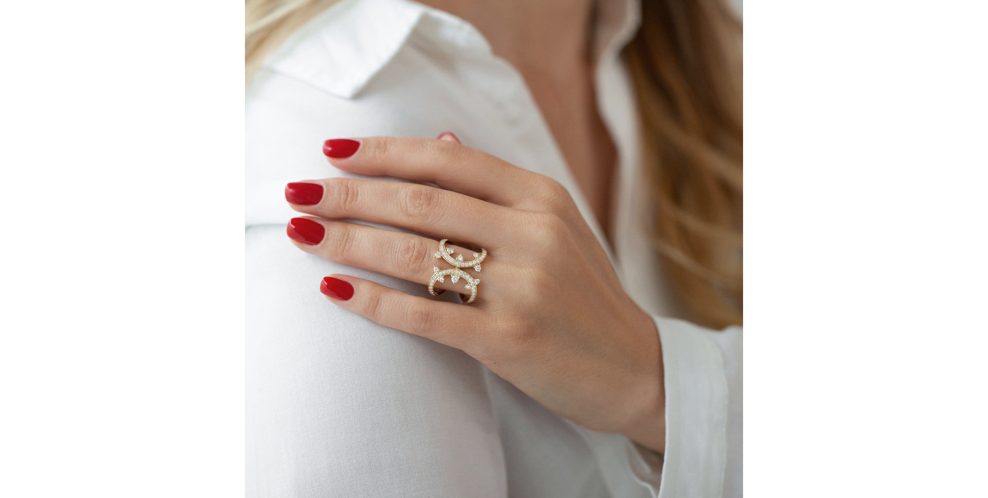 Prsteň s diamantmi Goddess Treasure