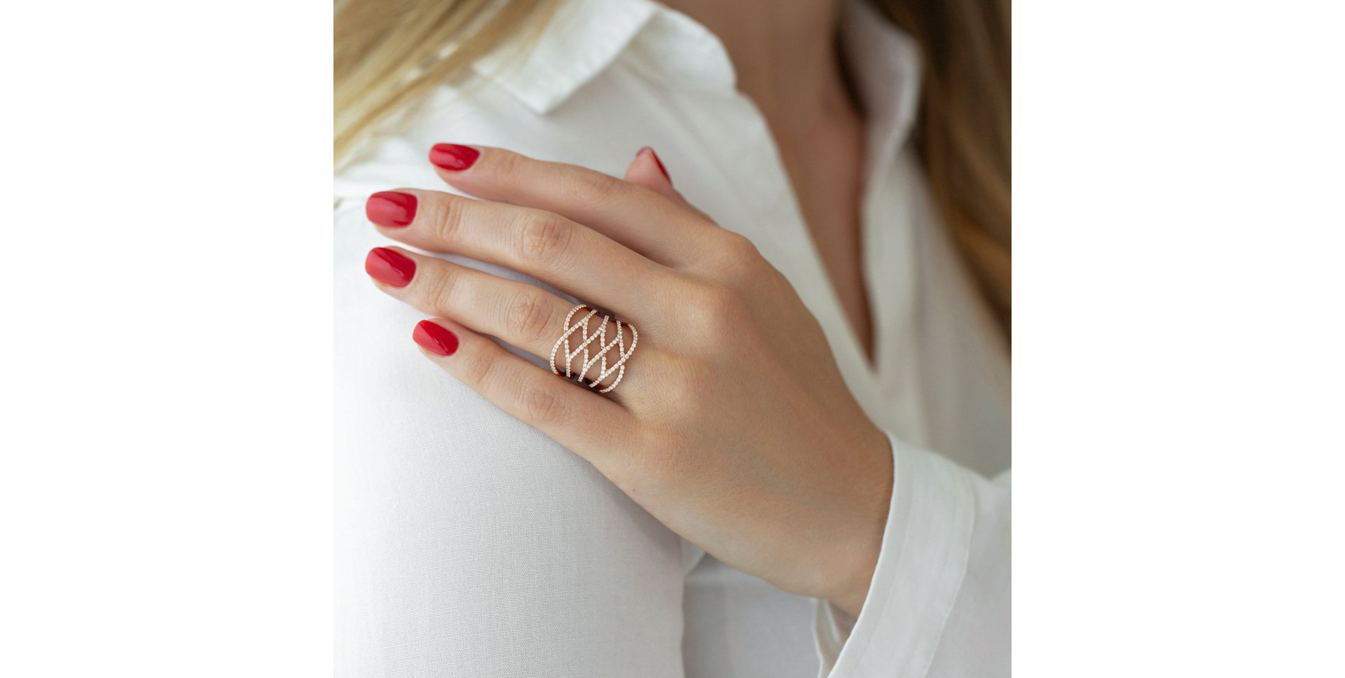 Prsteň s diamantmi Goddess Antheia