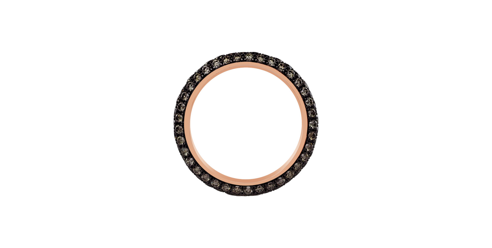 Prsteň s hnedými diamantmi Snake Secret