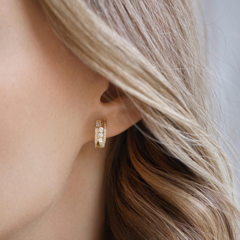 Náušnice s diamantmi Galaxy Secret