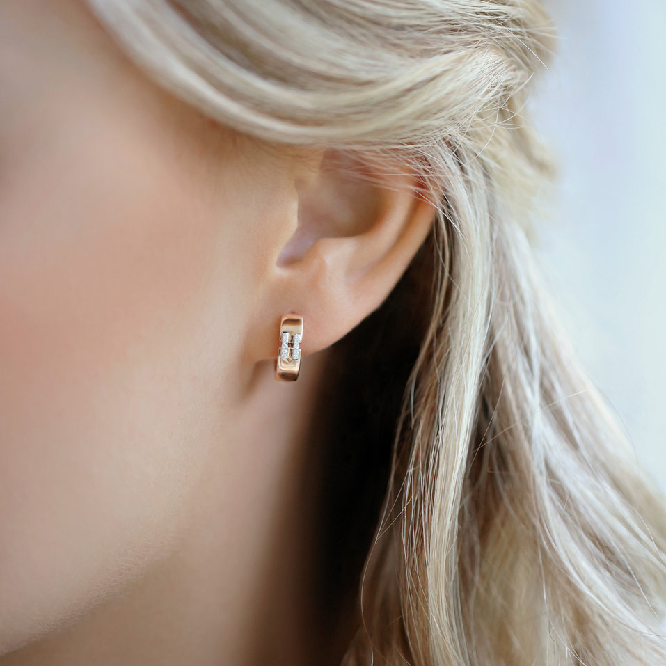 Náušnice s hnedými diamantmi Lady Gleam