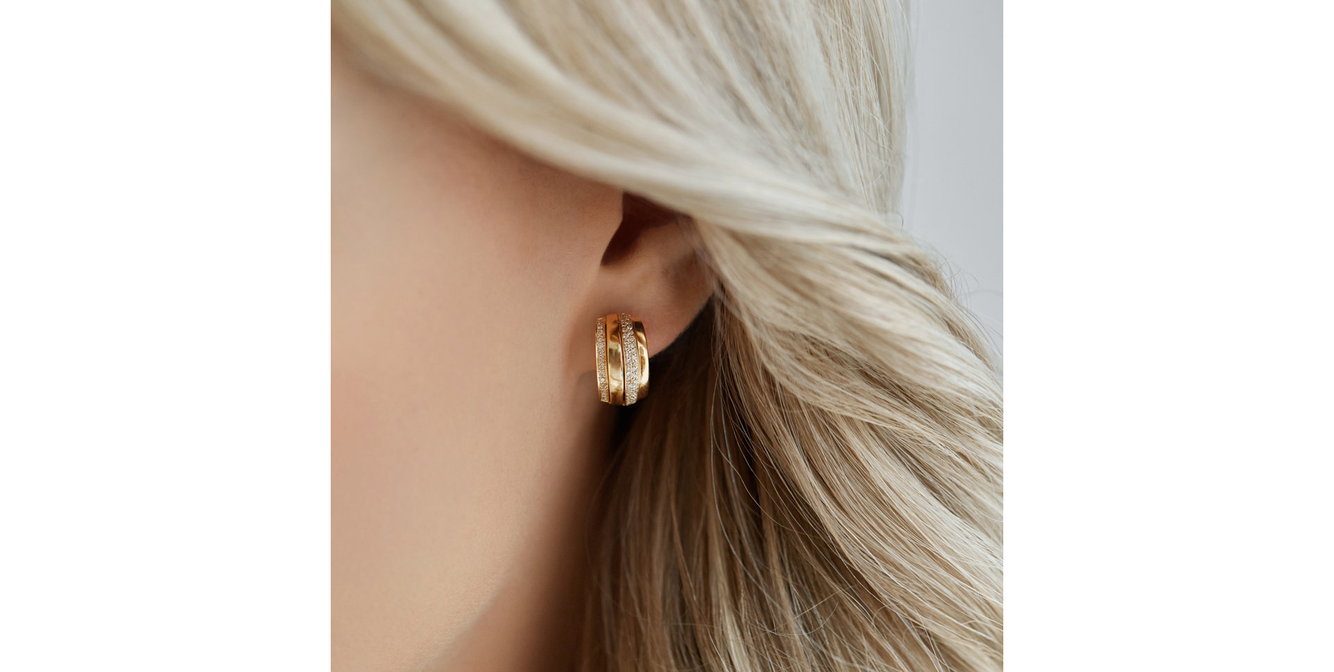 Náušnice s hnedými diamantmi Exquisite Feeling