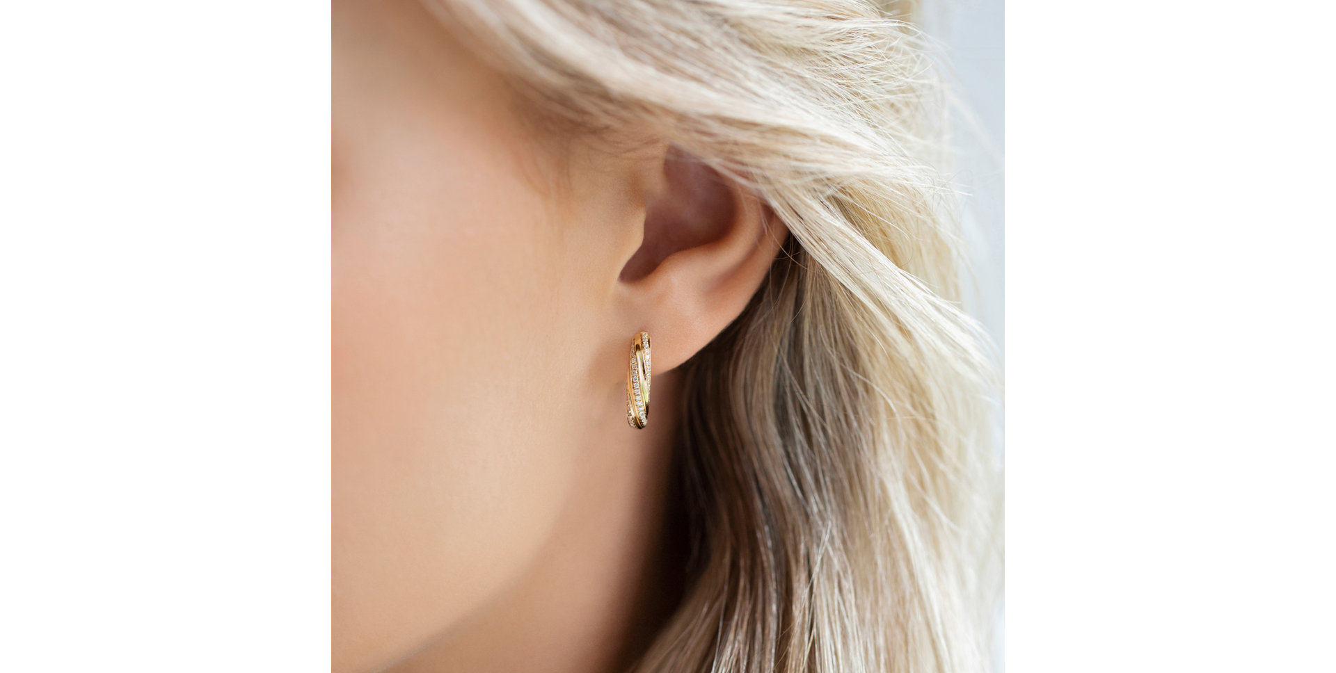 Náušnice s hnedými diamantmi Joyful Energy